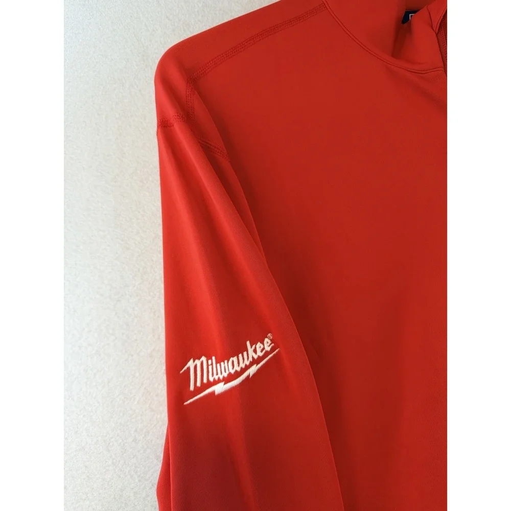 Cutter & Buck Milwaukee Tool 1/4 Zip Pullover Men's XL Red Performance Stretch